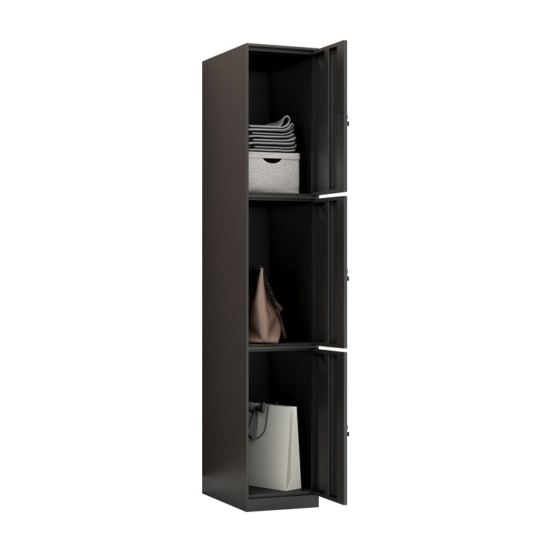 Metal Industrial Cabinet with Hinged Door Black Steel Storage Cabinet for Home 15"L x 17"W x 71"H 3 Clearhalo 'Armoires & Wardrobes' 'armoires_wardrobes' 'Bedroom Furniture' 'furn' 'furn_armoires_wardrobes' 'Furniture' 5633782