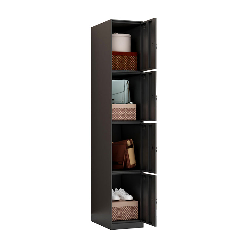 Metal Industrial Cabinet with Hinged Door Black Steel Storage Cabinet for Home 15"L x 17"W x 71"H 4 Clearhalo 'Armoires & Wardrobes' 'armoires_wardrobes' 'Bedroom Furniture' 'furn' 'furn_armoires_wardrobes' 'Furniture' 5633785