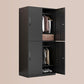 Metal Industrial Cabinet with Hinged Door Black Steel Storage Cabinet for Home Clearhalo 'Armoires & Wardrobes' 'armoires_wardrobes' 'Bedroom Furniture' 'furn' 'furn_armoires_wardrobes' 'Furniture' 5633789
