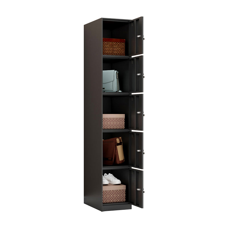 Metal Industrial Cabinet with Hinged Door Black Steel Storage Cabinet for Home 15"L x 17"W x 71"H 5 Clearhalo 'Armoires & Wardrobes' 'armoires_wardrobes' 'Bedroom Furniture' 'furn' 'furn_armoires_wardrobes' 'Furniture' 5633790