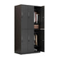 Metal Industrial Cabinet with Hinged Door Black Steel Storage Cabinet for Home 35"L x 18"W x 73"H 6 Clearhalo 'Armoires & Wardrobes' 'armoires_wardrobes' 'Bedroom Furniture' 'furn' 'furn_armoires_wardrobes' 'Furniture' 5633801