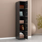 Metal Industrial Cabinet with Hinged Door Black Steel Storage Cabinet for Home Clearhalo 'Armoires & Wardrobes' 'armoires_wardrobes' 'Bedroom Furniture' 'furn' 'furn_armoires_wardrobes' 'Furniture' 5633804
