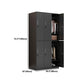 Metal Industrial Cabinet with Hinged Door Black Steel Storage Cabinet for Home Clearhalo 'Armoires & Wardrobes' 'armoires_wardrobes' 'Bedroom Furniture' 'furn' 'furn_armoires_wardrobes' 'Furniture' 5633814