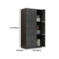 Metal Industrial Cabinet with Hinged Door Black Steel Storage Cabinet for Home Clearhalo 'Armoires & Wardrobes' 'armoires_wardrobes' 'Bedroom Furniture' 'furn' 'furn_armoires_wardrobes' 'Furniture' 5633815