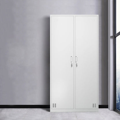 Metal Hinged Wardrobe Cabinet Contemporary Wardrobe Armoire for Home