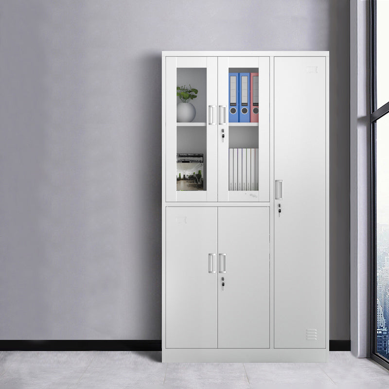 Metal Hinged Wardrobe Cabinet Contemporary Wardrobe Armoire for Home