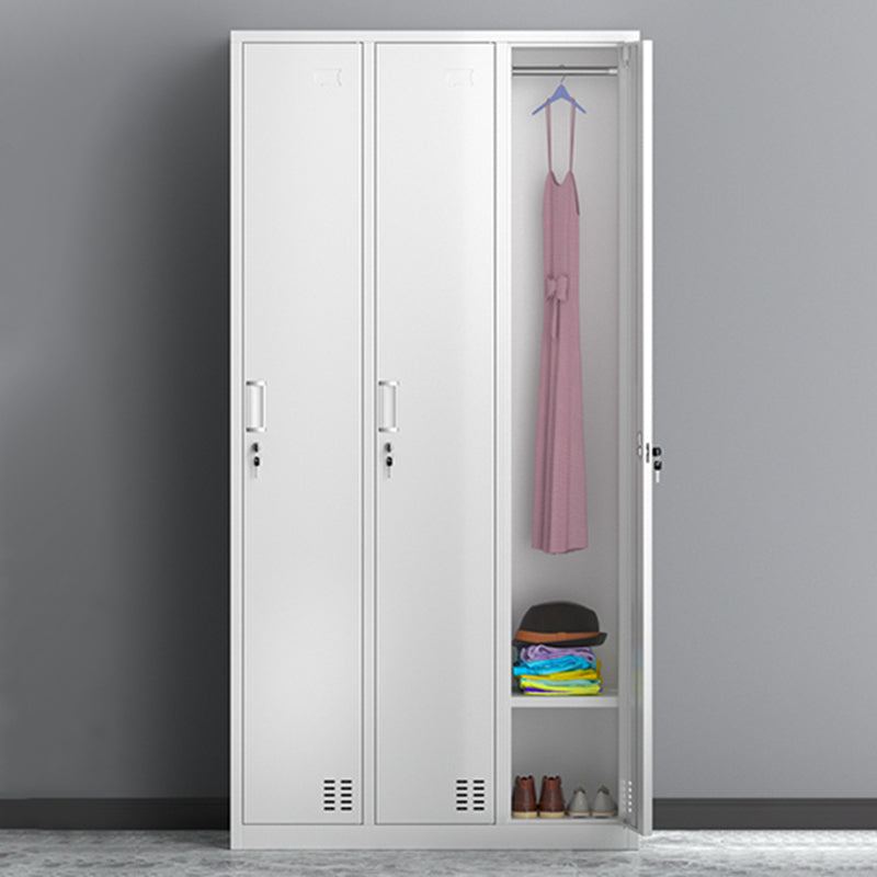 Metal Hinged Wardrobe Cabinet Contemporary Wardrobe Armoire for Home