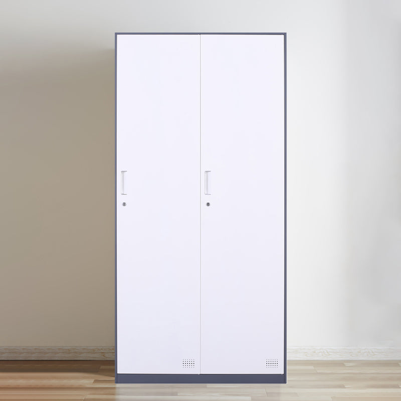 Metal Hinged Wardrobe Cabinet Contemporary Wardrobe Armoire for Home