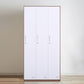 Metal Hinged Wardrobe Cabinet Contemporary Wardrobe Armoire for Home