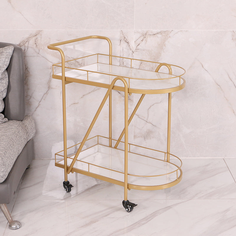 31.1"H Modern Rolling Prep Table Rectangular Metal Prep Table for Home Use