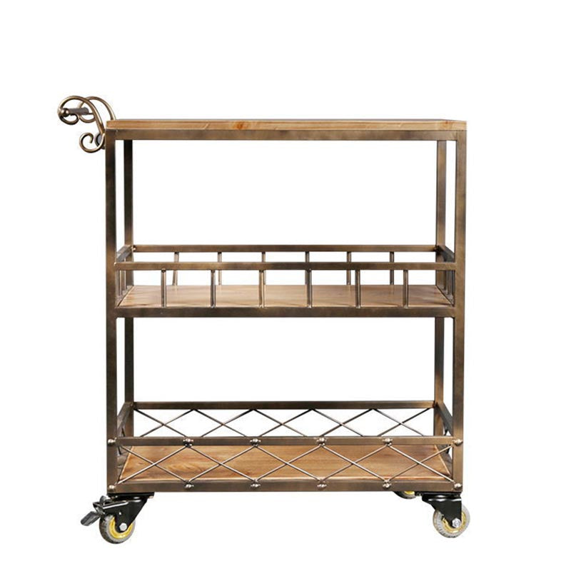 Tavolo da cucina in legno contemporaneo tavolo da cucina stazionaria con archiviazione aperta