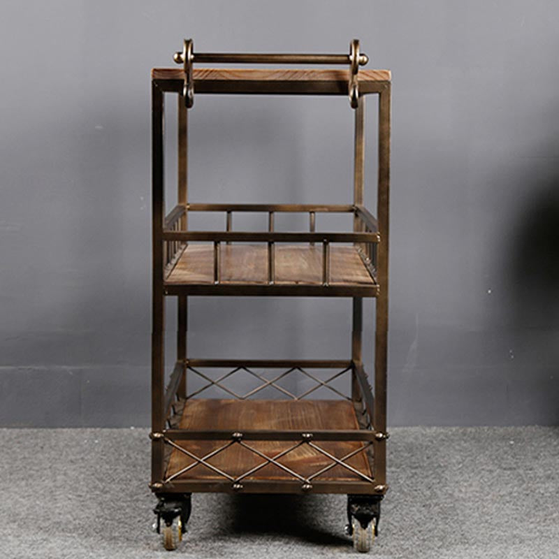 Tavolo da cucina in legno contemporaneo tavolo da cucina stazionaria con archiviazione aperta