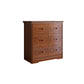 Horizontal Rubber Wood Double Dresser Modern Bedroom Storage Chest with 6 / 9 Drawers 31.9"L x 15"W x 33.1"H Nut-Brown 6 Clearhalo 'Bedroom Furniture' 'Dressers & Chests' 'dressers_chests' 'furn' 'furn_dressers_chests' 'Furniture' 5634092