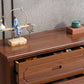 Horizontal Rubber Wood Double Dresser Modern Bedroom Storage Chest with 6 / 9 Drawers Clearhalo 'Bedroom Furniture' 'Dressers & Chests' 'dressers_chests' 'furn' 'furn_dressers_chests' 'Furniture' 5634102