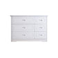 Horizontal Rubber Wood Double Dresser Modern Bedroom Storage Chest with 6 / 9 Drawers 46.1"L x 15"W x 33.1"H White 6 Clearhalo 'Bedroom Furniture' 'Dressers & Chests' 'dressers_chests' 'furn' 'furn_dressers_chests' 'Furniture' 5634103