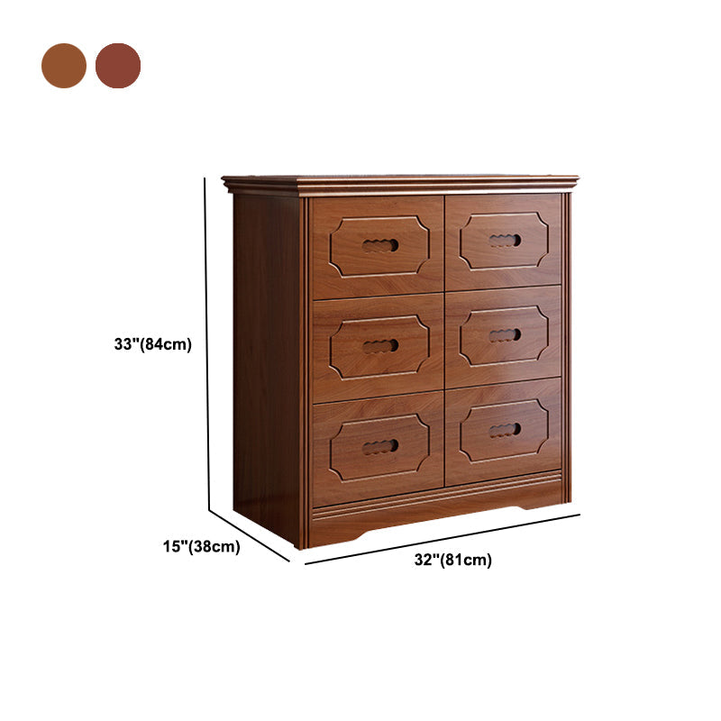 Horizontal Rubber Wood Double Dresser Modern Bedroom Storage Chest with 6 / 9 Drawers Clearhalo 'Bedroom Furniture' 'Dressers & Chests' 'dressers_chests' 'furn' 'furn_dressers_chests' 'Furniture' 5634105