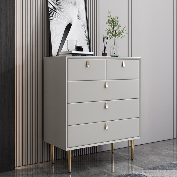 Baúl de lencería de madera vertical con 5 cajones, baúl de almacenamiento moderno para dormitorio