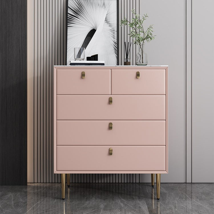 Baúl de lencería de madera vertical con 5 cajones, baúl de almacenamiento moderno para dormitorio