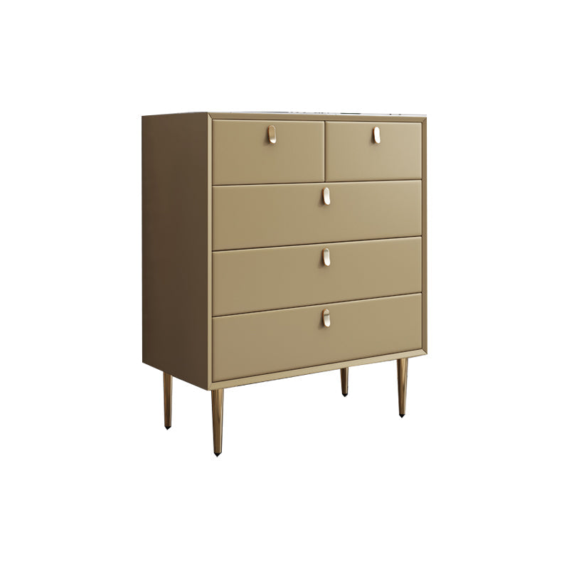 Baúl de lencería de madera vertical con 5 cajones, baúl de almacenamiento moderno para dormitorio