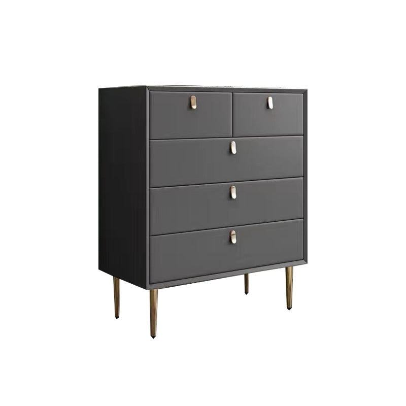 Baúl de lencería de madera vertical con 5 cajones, baúl de almacenamiento moderno para dormitorio
