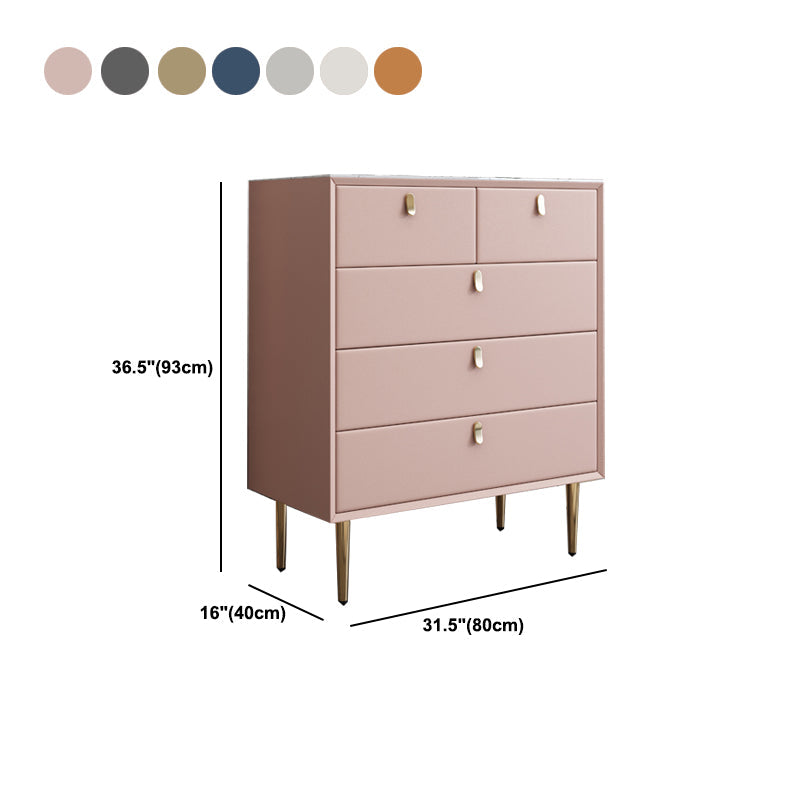 Baúl de lencería de madera vertical con 5 cajones, baúl de almacenamiento moderno para dormitorio