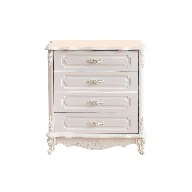 Witte houten opbergkist, dressoir, moderne slaapkamer, opbergkist met lades