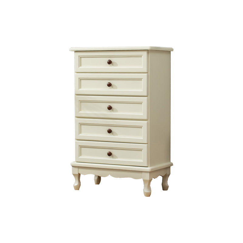 Vertical Wood Lingerie Chest Vintage Bedroom Storage Chest with Drawers 24"L x 14"W x 38"H Ivory Clearhalo 'Bedroom Furniture' 'Dressers & Chests' 'dressers_chests' 'furn' 'furn_dressers_chests' 'Furniture' 5634201_7b3e4c68-4bc5-4f3b-9241-cea5a06a8e7b