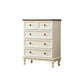 Vertical Wood Lingerie Chest Vintage Bedroom Storage Chest with Drawers 31"L x 14"W x 39"H White-Brown Clearhalo 'Bedroom Furniture' 'Dressers & Chests' 'dressers_chests' 'furn' 'furn_dressers_chests' 'Furniture' 5634211