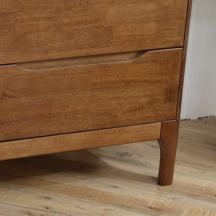 Cassa di stoccaggio in legno di gomma Cassetta di stoccaggio moderno con cassetti per camera da letto