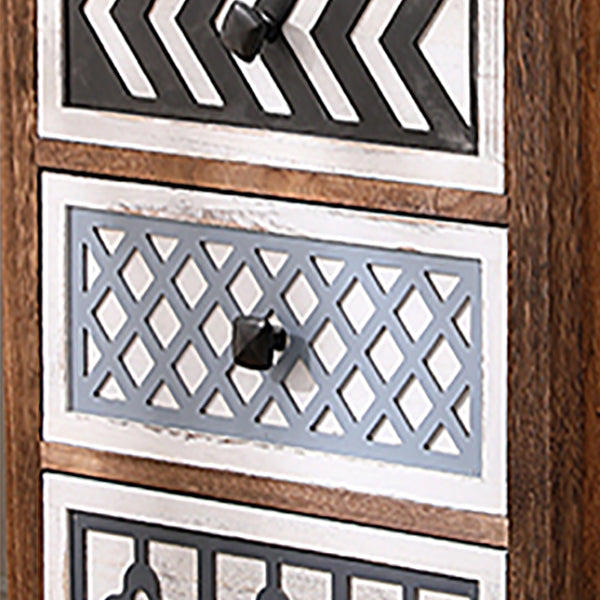 Vertikale Aufbewahrungstruhe aus Holz, traditionelle Kommode für Dessous mit Schubladen