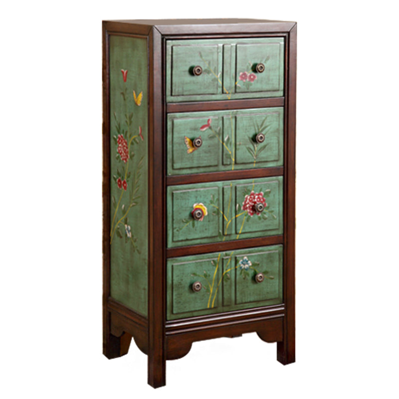 Birch Rangement Chéteur coffre de rangement traditionnel avec des tiroirs 3/4