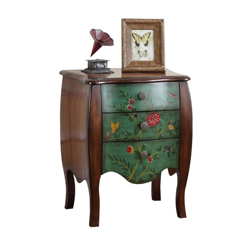 Birch Rangement Chéteur coffre de rangement traditionnel avec des tiroirs 3/4