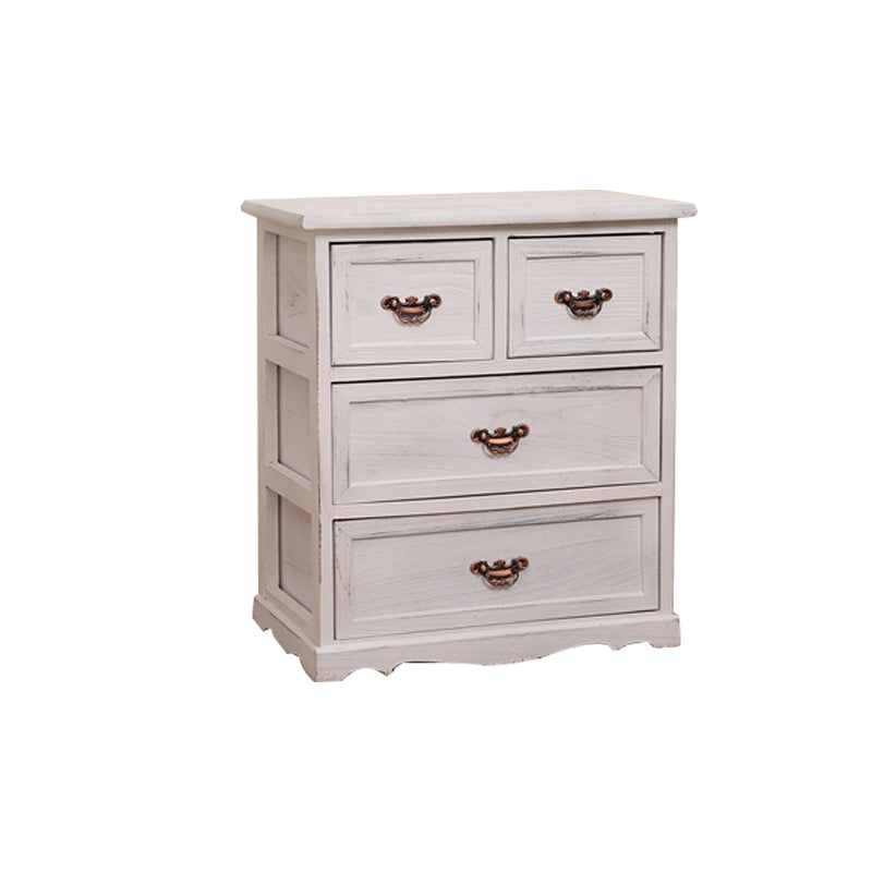 Traditional Solid Wood Lingerie Chest Vertical Storage Chest Dresser with Drawers White 4 Clearhalo 'Bedroom Furniture' 'Dressers & Chests' 'dressers_chests' 'furn' 'furn_dressers_chests' 'Furniture' 5634321