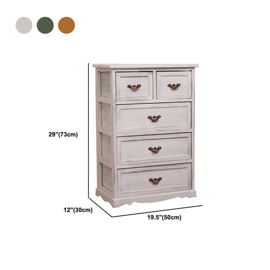 Traditional Solid Wood Lingerie Chest Vertical Storage Chest Dresser with Drawers