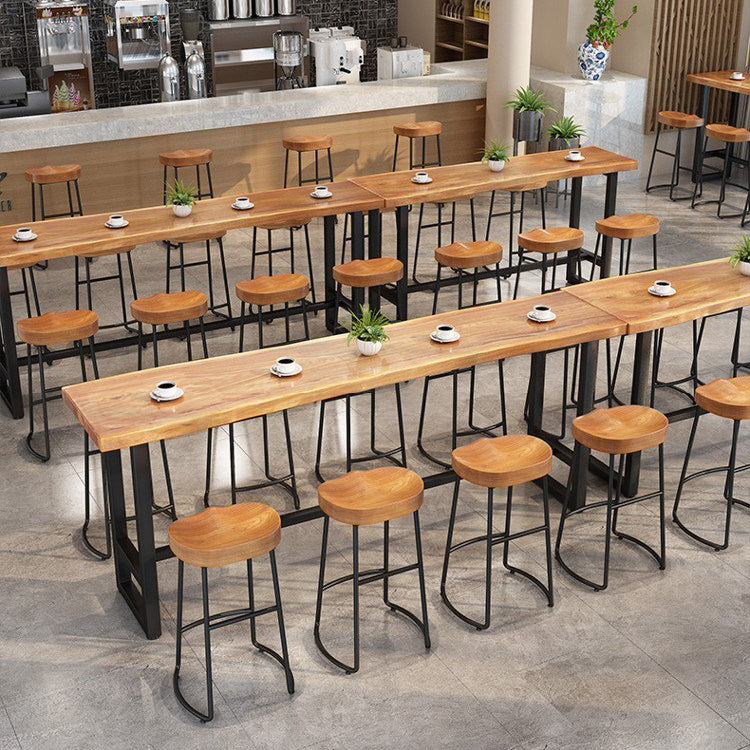 Modern 1/9 Pieces Bar Table Set Rectangle Wood Counter Table with High Stools Clearhalo 'Bar Furniture' 'furn' 'furn_home_bar_bar_sets' 'Furniture' 'Home Bars & Bar Sets' 'home_bar_bar_sets' 'Kitchen & Dining Furniture' 5634402