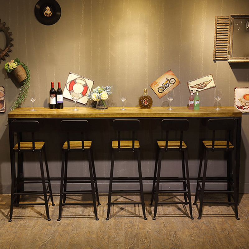 Mesa de mesa de barra de 1/6/11 de piezas industrial con taburetes con heces