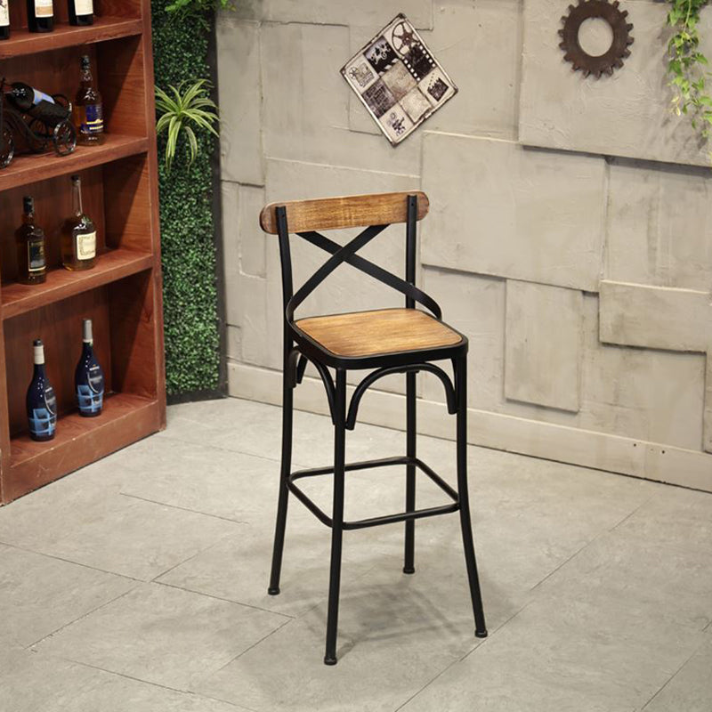 Rechteckiges Massivholz-Bartisch-Set, industrieller 1/4/7-teiliger Thekentisch mit Hockern