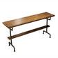 Rechteckiges Massivholz-Bartisch-Set, industrieller 1/4/7-teiliger Thekentisch mit Hockern