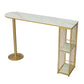 Indoor 1/2/3 Pieces Bar Table Set with Storage Glam Oval Table and Stools