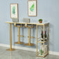 Indoor 1/2/3 Pieces Bar Table Set with Storage Glam Oval Table and Stools