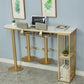 Indoor 1/2/3 Pieces Bar Table Set with Storage Glam Oval Table and Stools