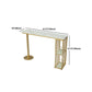 Indoor 1/2/3 Pieces Bar Table Set with Storage Glam Oval Table and Stools