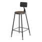 Industrial 1/7 Pieces Bar Table Set Rectangle Wood Counter Table with High Stools