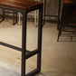 Industrial 1/7 Pieces Bar Table Set Rectangle Wood Counter Table with High Stools