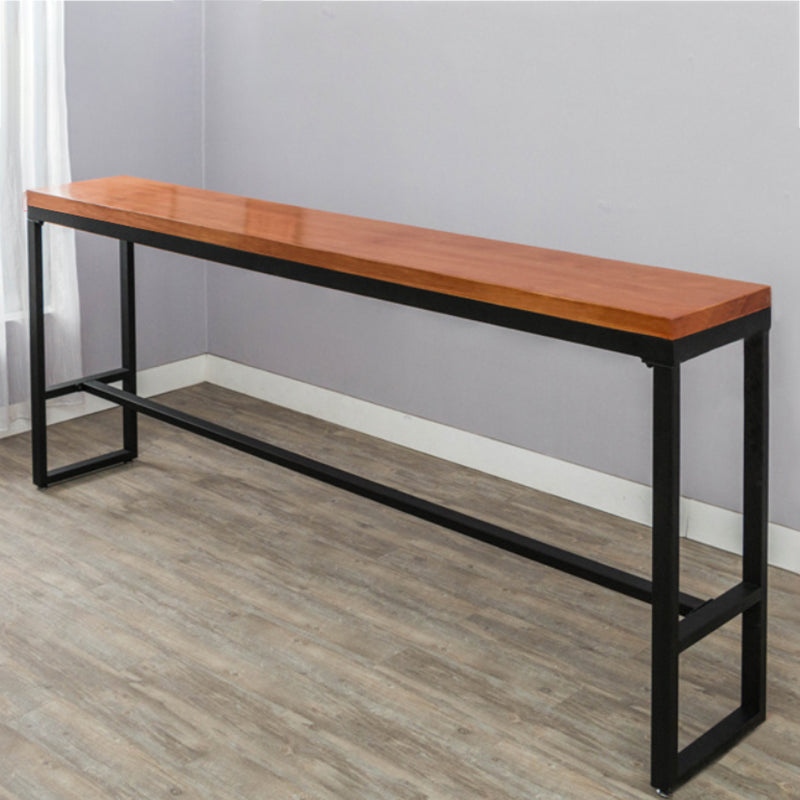 Industrial 1/7 Pieces Bar Table Set Rectangle Wood Counter Table with High Stools