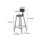 Industrial 1/7 Pieces Bar Table Set Rectangle Wood Counter Table with High Stools
