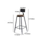 Industrial 1/7 Pieces Bar Table Set Rectangle Wood Counter Table with High Stools