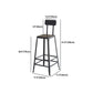Industrial 1/7 Pieces Bar Table Set Rectangle Wood Counter Table with High Stools