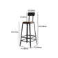 Industrial 1/7 Pieces Bar Table Set Rectangle Wood Counter Table with High Stools