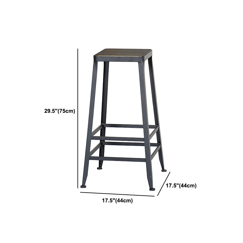 Industrial 1/7 Pieces Bar Table Set Rectangle Wood Counter Table with High Stools